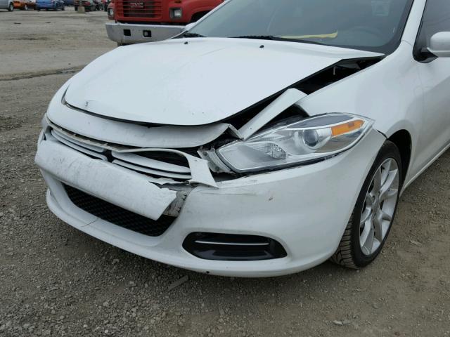 1C3CDFBA7DD302561 - 2013 DODGE DART SXT WHITE photo 9