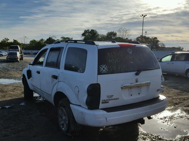 1D8HB58D74F190272 - 2004 DODGE DURANGO LI WHITE photo 3