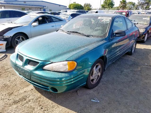 1G2NE12T9XM706962 - 1999 PONTIAC GRAND AM S GREEN photo 2