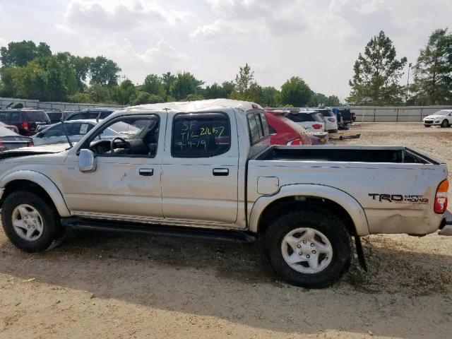 5TEHN72N31Z736938 - 2001 TOYOTA TACOMA DOU GRAY photo 10