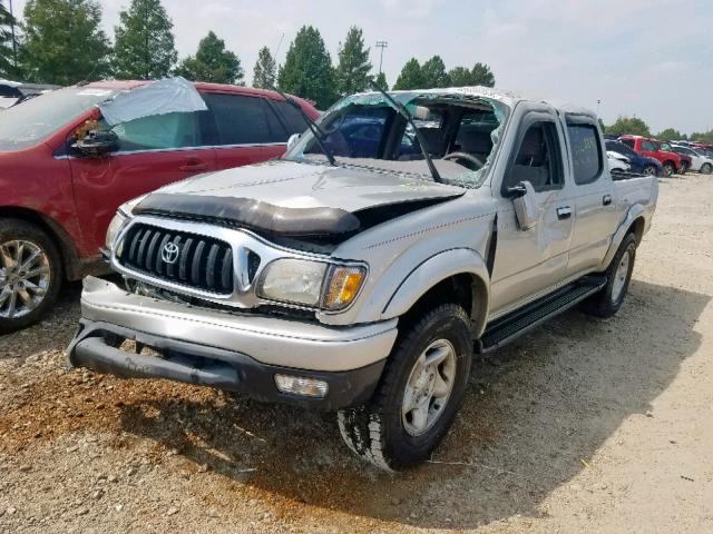 5TEHN72N31Z736938 - 2001 TOYOTA TACOMA DOU GRAY photo 2