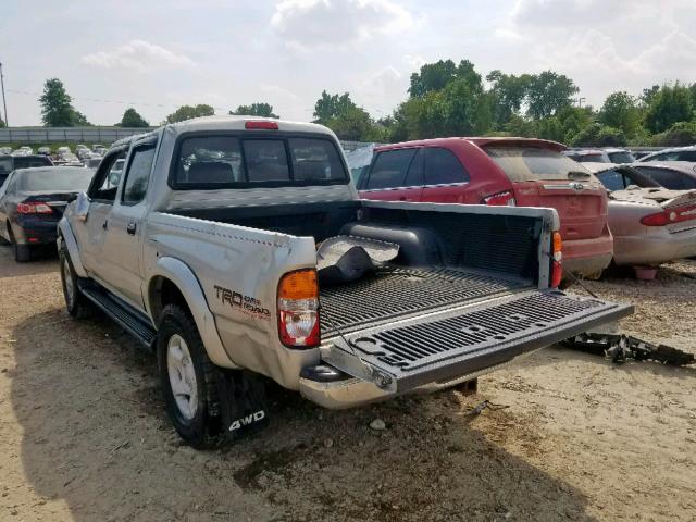 5TEHN72N31Z736938 - 2001 TOYOTA TACOMA DOU GRAY photo 3