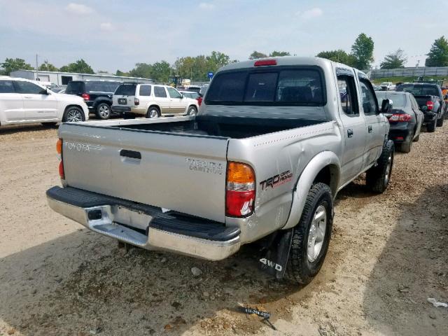 5TEHN72N31Z736938 - 2001 TOYOTA TACOMA DOU GRAY photo 4