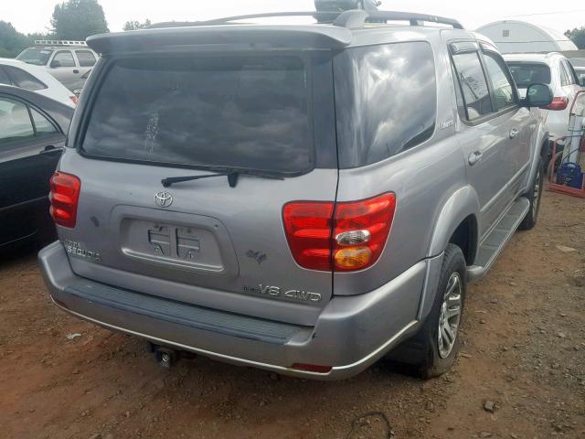 5TDBT48A93S200171 - 2003 TOYOTA SEQUOIA LI SILVER photo 4