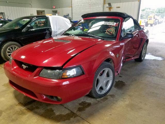 1FAFP45X8XF168517 - 1999 FORD MUSTANG GT RED photo 2