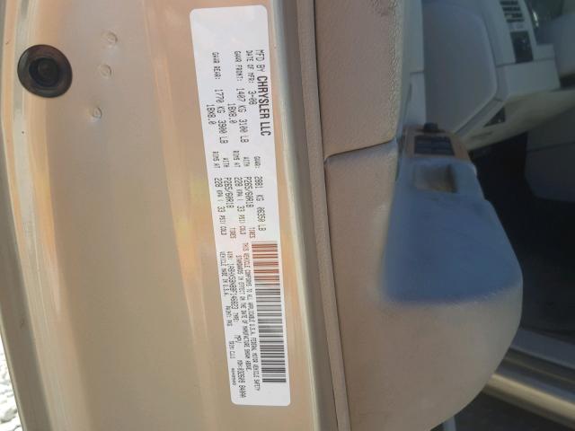 1A8HX58N88F146823 - 2008 CHRYSLER ASPEN LIMI TAN photo 10