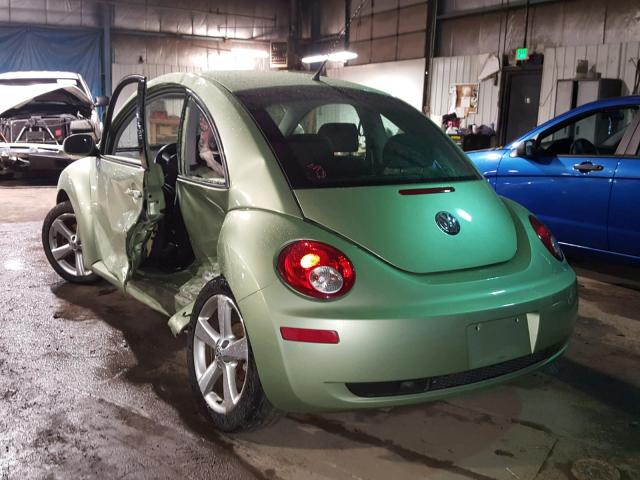 3VWSW31C77M505927 - 2007 VOLKSWAGEN NEW BEETLE GREEN photo 3