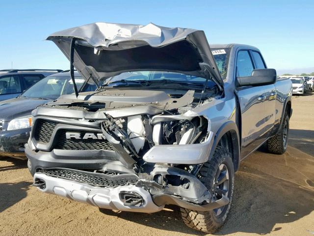 1C6RRFEG7KN822653 - 2019 RAM 1500 REBEL SILVER photo 2