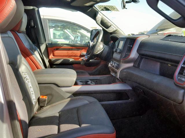 1C6RRFEG7KN822653 - 2019 RAM 1500 REBEL ვერცხლისფერი ფოტო 5