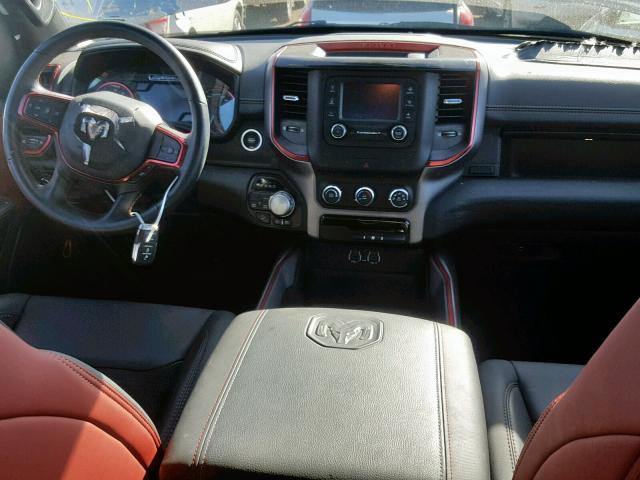 1C6RRFEG7KN822653 - 2019 RAM 1500 REBEL ვერცხლისფერი ფოტო 9