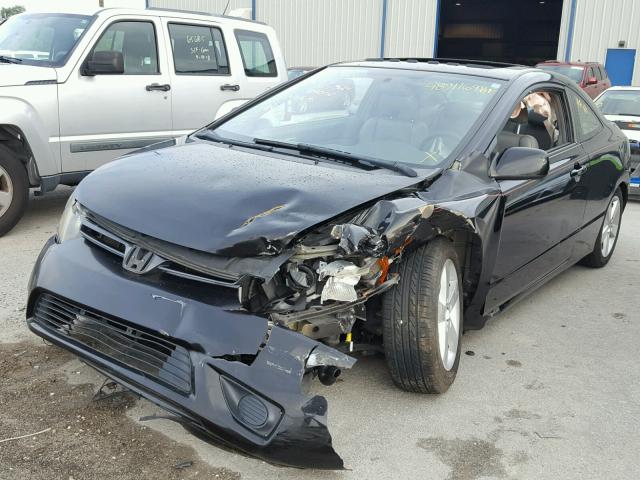 2HGFG12988H525324 - 2008 HONDA CIVIC EXL BLACK photo 2