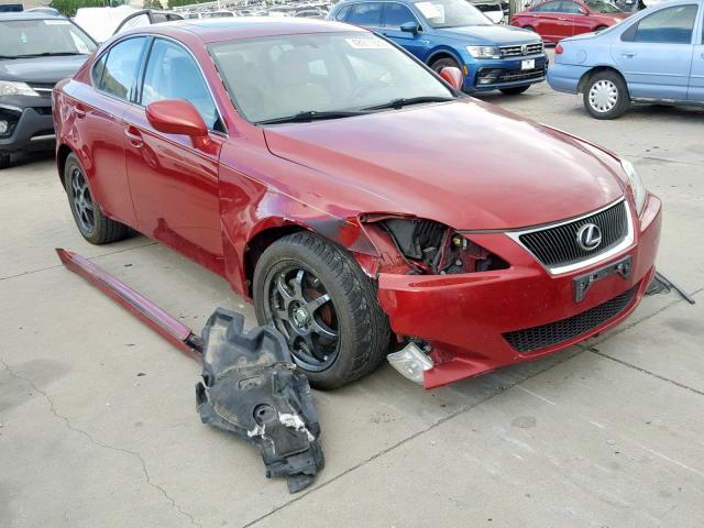 JTHCK262385018405 - 2008 LEXUS IS 250 RED photo 1