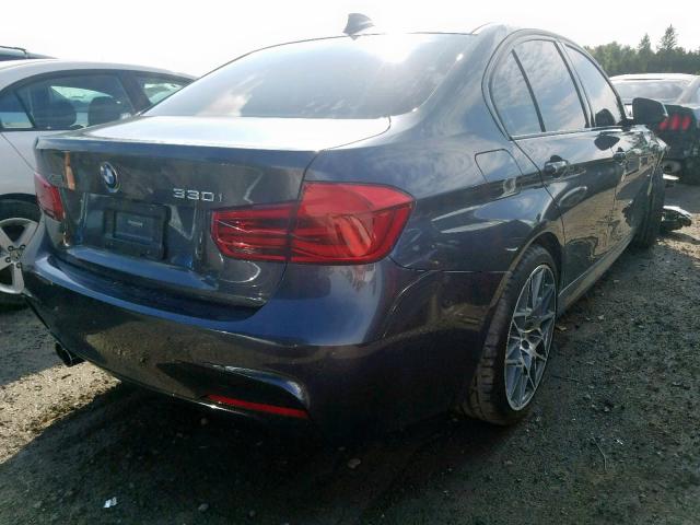 WBA8D9C55JA614439 - 2018 BMW 330 XI GRAY photo 4