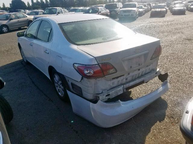 JTHBA30G345025504 - 2004 LEXUS ES 330 WHITE photo 3