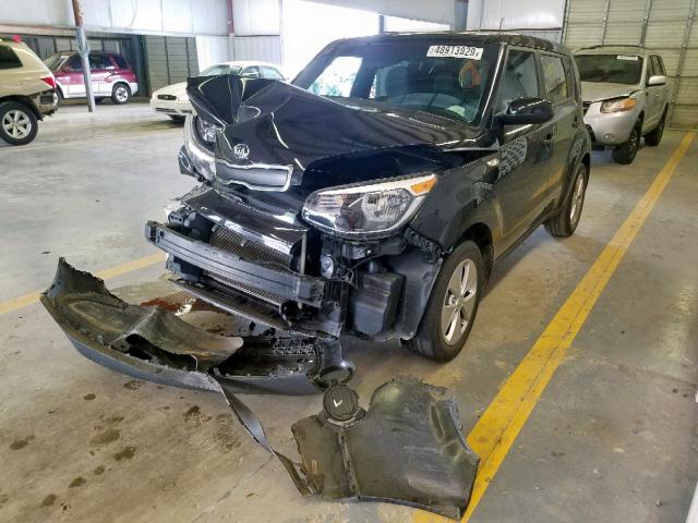 KNDJN2A29E7740825 - 2014 KIA SOUL BLACK photo 2