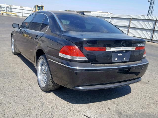 WBAGN834X3DK10385 - 2003 BMW 760 LI BLACK photo 3