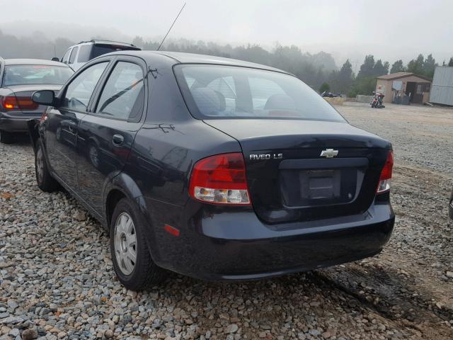 KL1TD52675B495574 - 2005 CHEVROLET AVEO BASE Qara foto 3