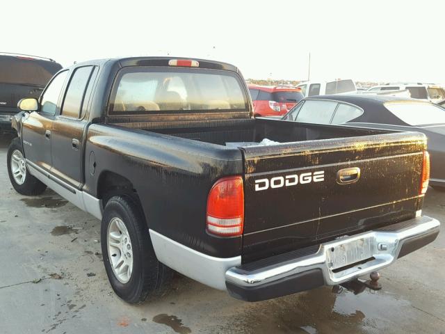 1B7HL2AN31S265548 - 2001 DODGE DAKOTA QUA BLACK photo 3