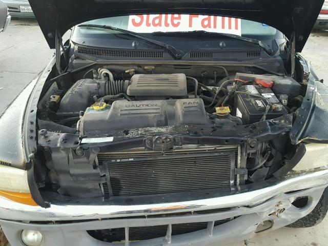 1B7HL2AN31S265548 - 2001 DODGE DAKOTA QUA BLACK photo 7