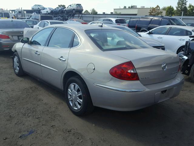 2G4WC582181365495 - 2008 BUICK LACROSSE C GOLD photo 3