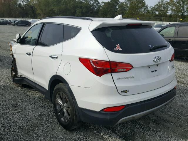 5XYZUDLB0DG037677 - 2013 HYUNDAI SANTA FE S WHITE photo 3