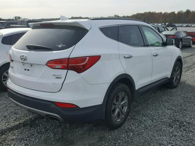 5XYZUDLB0DG037677 - 2013 HYUNDAI SANTA FE S WHITE photo 4