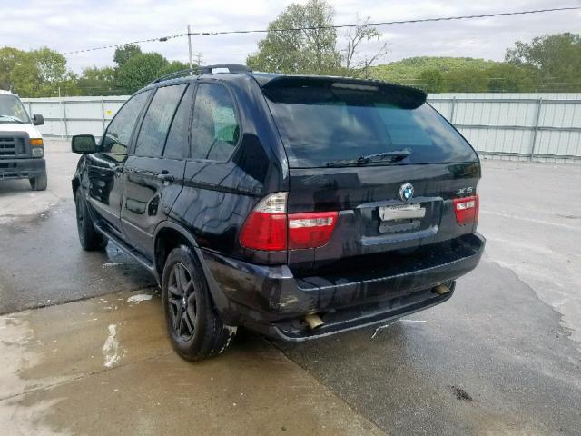 5UXFA13595LU49475 - 2005 BMW X5 3.0I BLACK photo 3