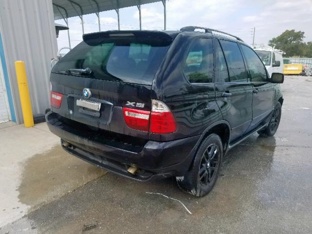 5UXFA13595LU49475 - 2005 BMW X5 3.0I BLACK photo 4