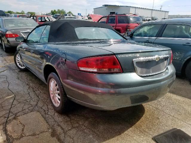 1C3EL55T93N503647 - 2003 CHRYSLER SEBRING LX GREEN photo 3