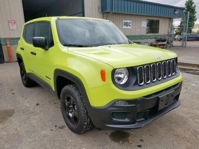 ZACCJBAB7JPH14841 - 2018 JEEP RENEGADE S მწვანე ფოტო 1