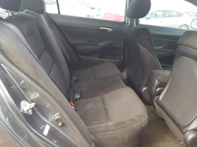 2HGFA16689H312814 - 2009 HONDA CIVIC GRAY photo 6