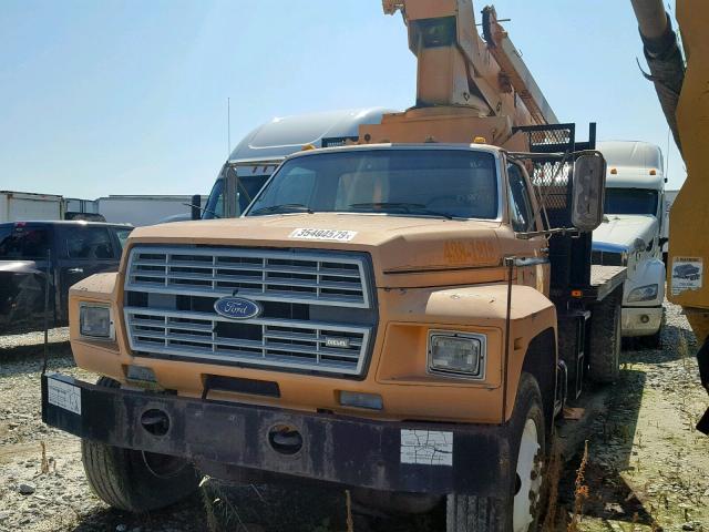 1FDPK87U2FVA60305 - 1985 FORD F8000 YELLOW photo 2