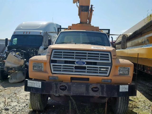 1FDPK87U2FVA60305 - 1985 FORD F8000 YELLOW photo 7