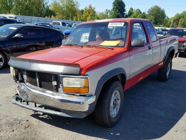 1B7GG23X8NS526919 - 1992 DODGE DAKOTA TWO TONE photo 2