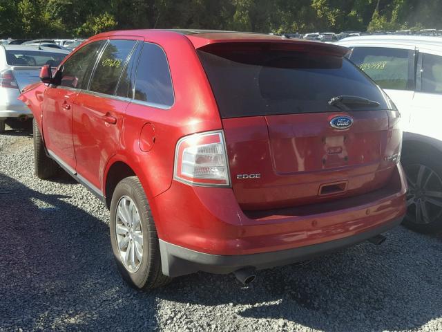 2FMDK49C38BB08005 - 2008 FORD EDGE LIMIT RED photo 3