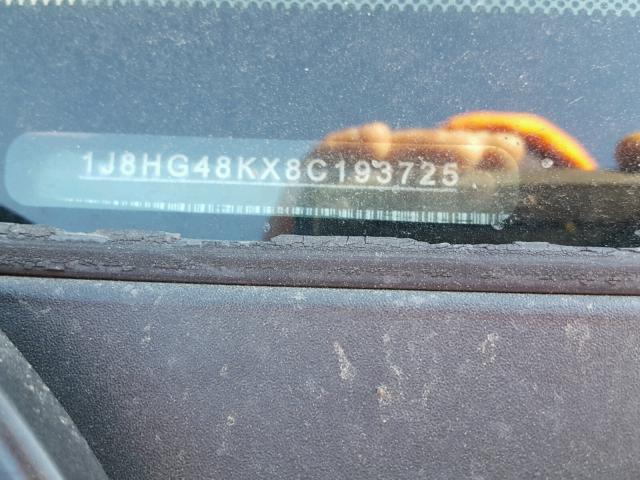 1J8HG48KX8C193725 - 2008 JEEP COMMANDER Ağ foto 10