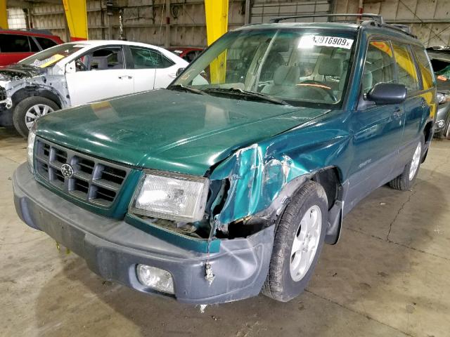 JF1SF6355YG725510 - 2000 SUBARU FORESTER L GREEN photo 2