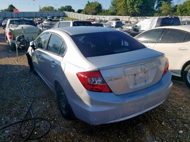 2HGFB2F58CH560496 - 2012 HONDA CIVIC LX SILVER photo 3