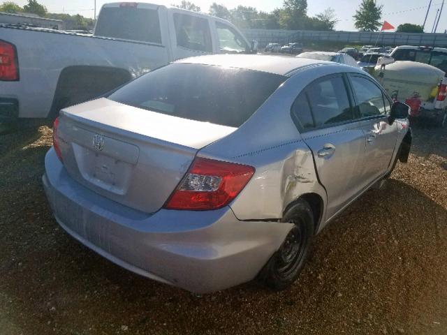 2HGFB2F58CH560496 - 2012 HONDA CIVIC LX SILVER photo 4