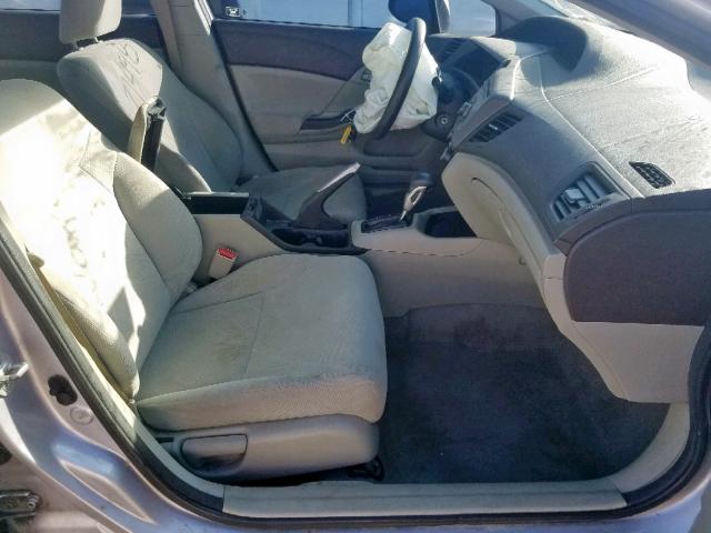 2HGFB2F58CH560496 - 2012 HONDA CIVIC LX SILVER photo 5