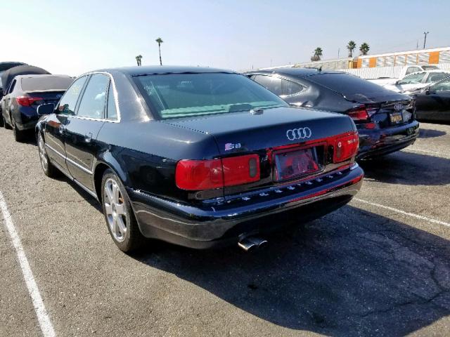 WAUGU54D71N011088 - 2001 AUDI S8 QUATTRO BLACK photo 3