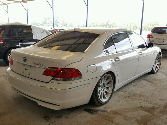 WBAHN83567DT65762 - 2007 BMW 750 WHITE photo 4