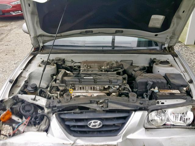 KMHDN46D16U363540 - 2006 HYUNDAI ELANTRA GL SILVER photo 7