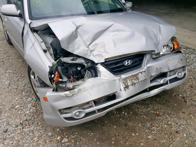 KMHDN46D16U363540 - 2006 HYUNDAI ELANTRA GL SILVER photo 9