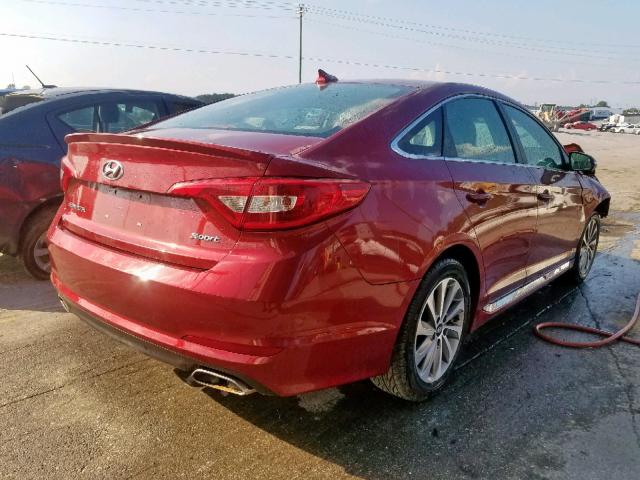 5NPE34AF6GH282049 - 2016 HYUNDAI SONATA SPO MAROON photo 4