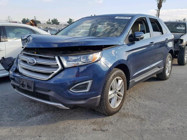 2FMPK3J82HBB58568 - 2017 FORD EDGE SEL BLACK photo 2