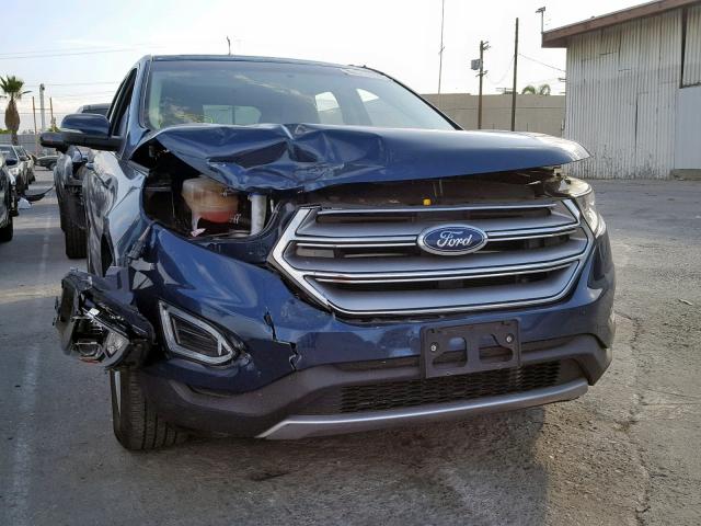 2FMPK3J82HBB58568 - 2017 FORD EDGE SEL BLACK photo 9