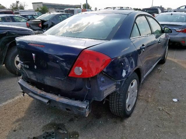 1G2ZF57B084125616 - 2008 PONTIAC G6 VALUE L BLUE photo 4