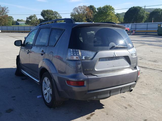 JA4JT3AW4AZ002826 - 2010 MITSUBISHI OUTLANDER GRAY photo 3