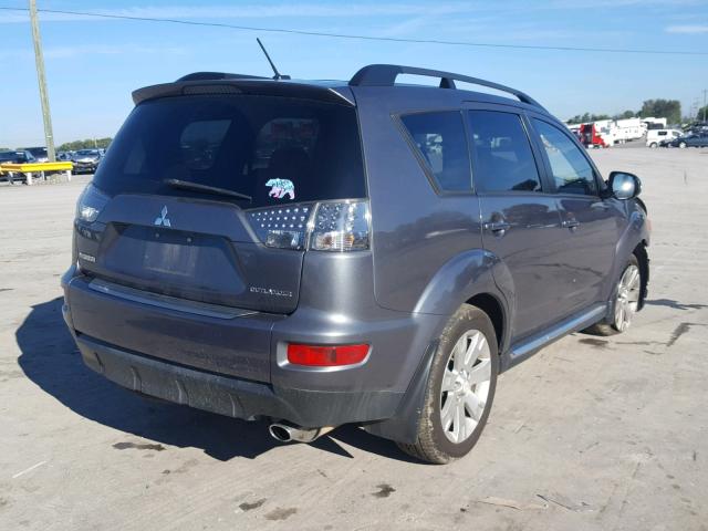 JA4JT3AW4AZ002826 - 2010 MITSUBISHI OUTLANDER GRAY photo 4